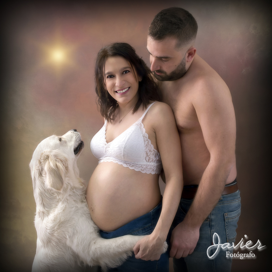 foto embarazo con perro