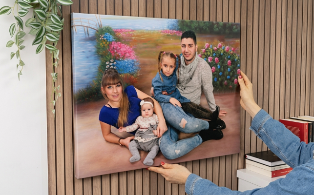 Foto Lienzo 16:9 Familia Foto Estudio Javier